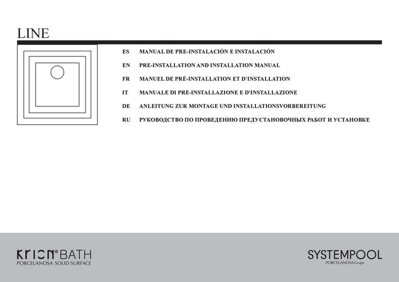 Porcelanosa SYSTEMPOOL KRION LINE User manual
