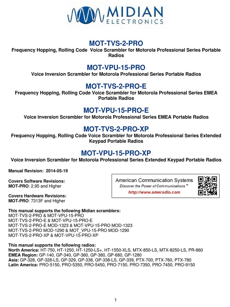Midian Electronics MOT-TVS-2-PRO instructions