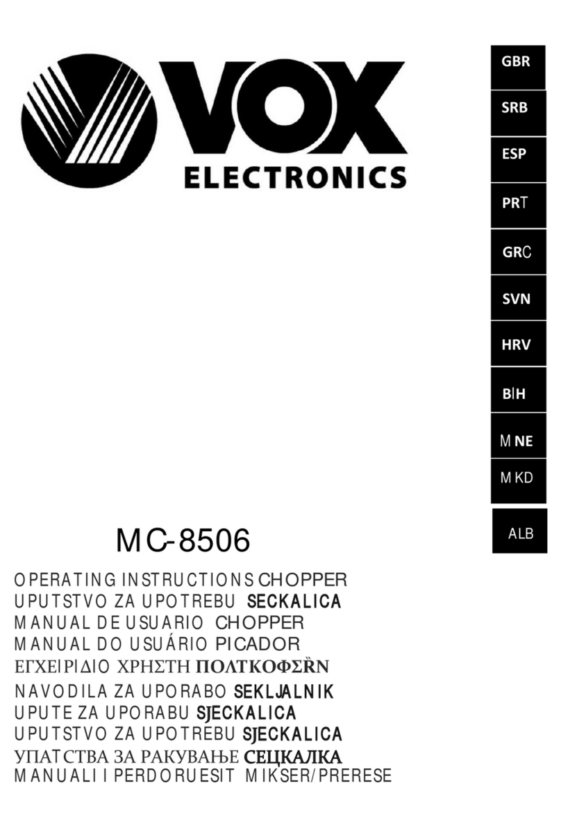 VOX electronics MC-8506 operating instructions