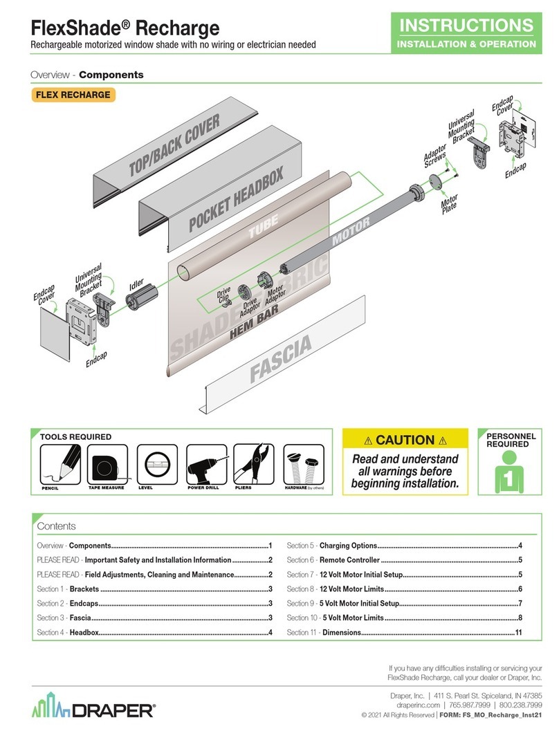 Draper FlexShade Installation instructions