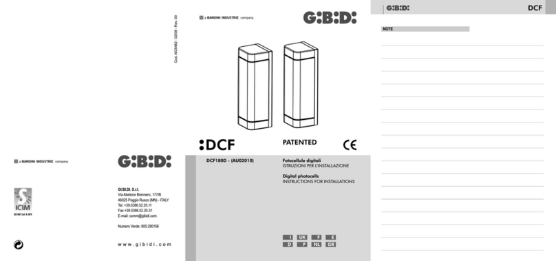 Bandini Industrie GI.BI.DI DCF180D Instructions for installations Bandini Industrie GI.BI.DI DCF180D Instructions for installations