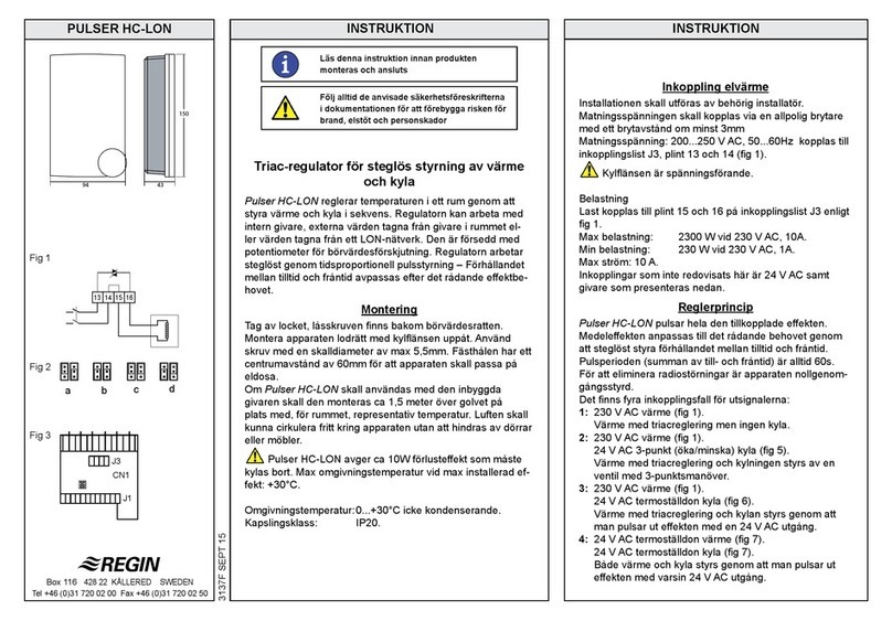 Regin PULSER HC-LON User manual