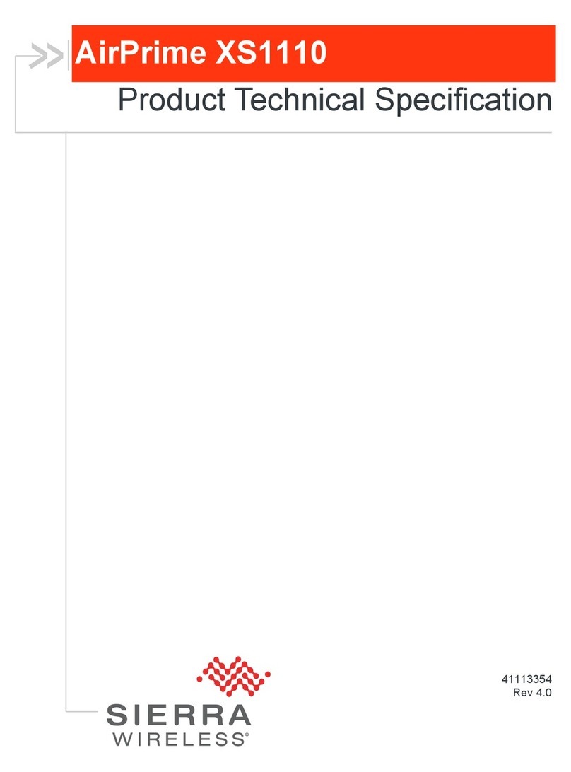 Sierra Wireless AirPrime XS1110 Product Technical Specification Sierra Wireless AirPrime XS1110 Product Technical Specification