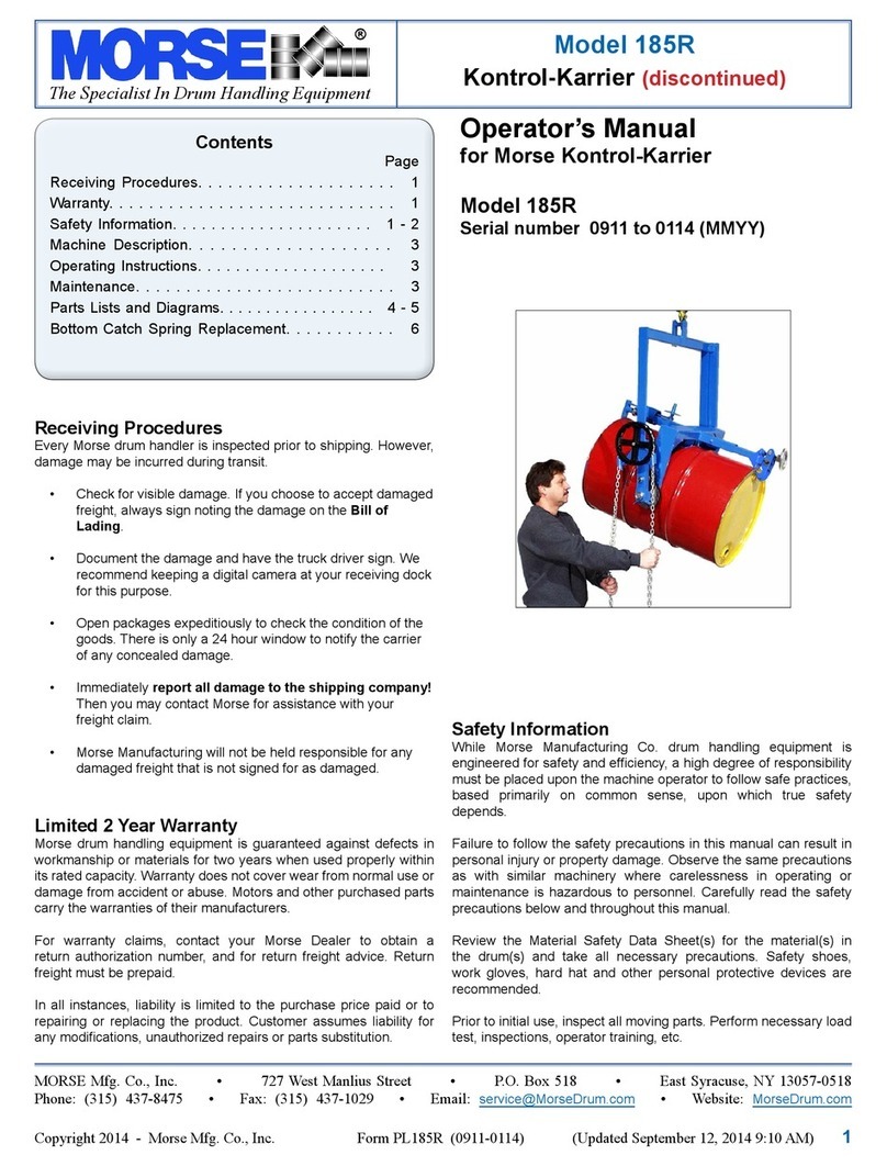 morse 185R Operator's manual