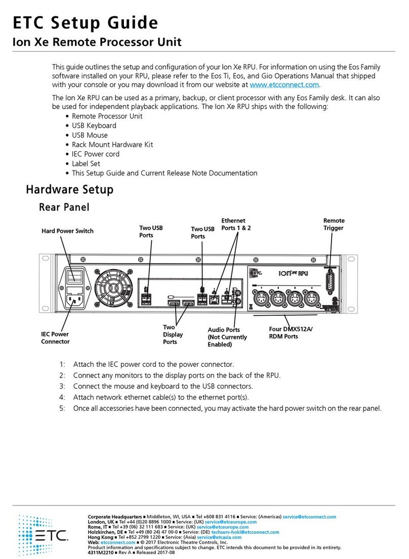 ETC Ion Xe RPE User manual