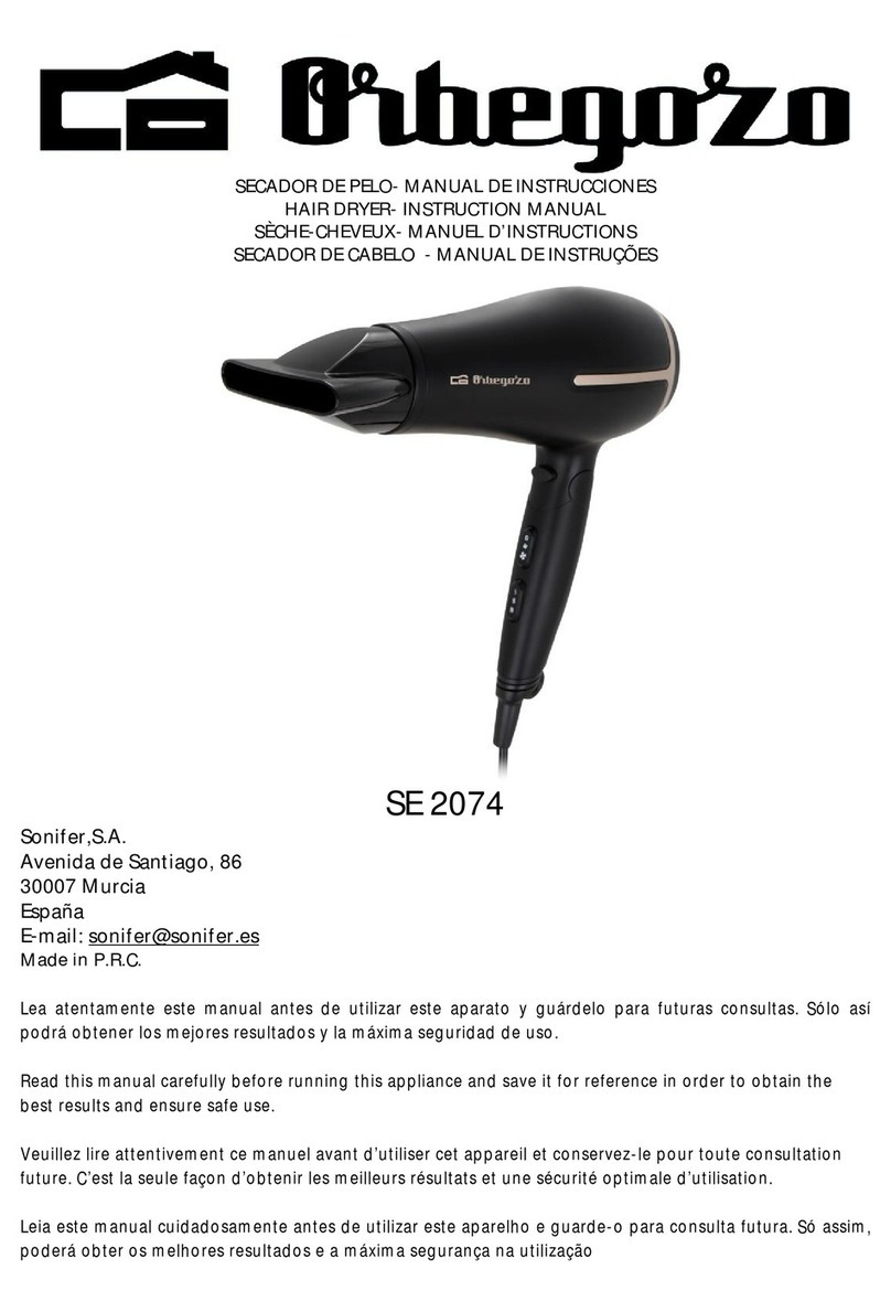 Orbegozo SE 2074 instruction manual