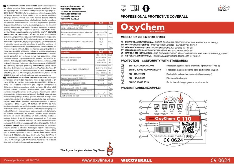 Oxyline OxyChem C110 Instructions for use