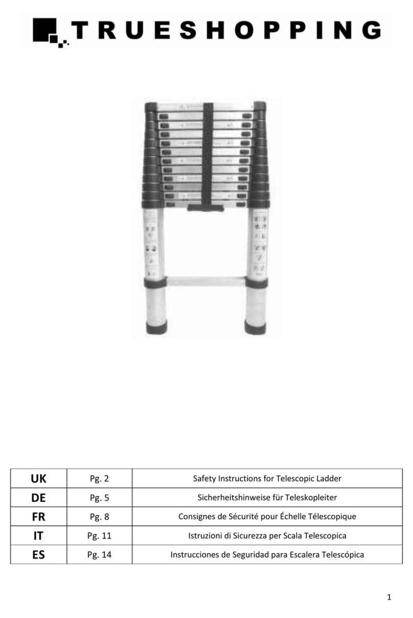 Trueshopping Telescopic Ladder Safety instructions