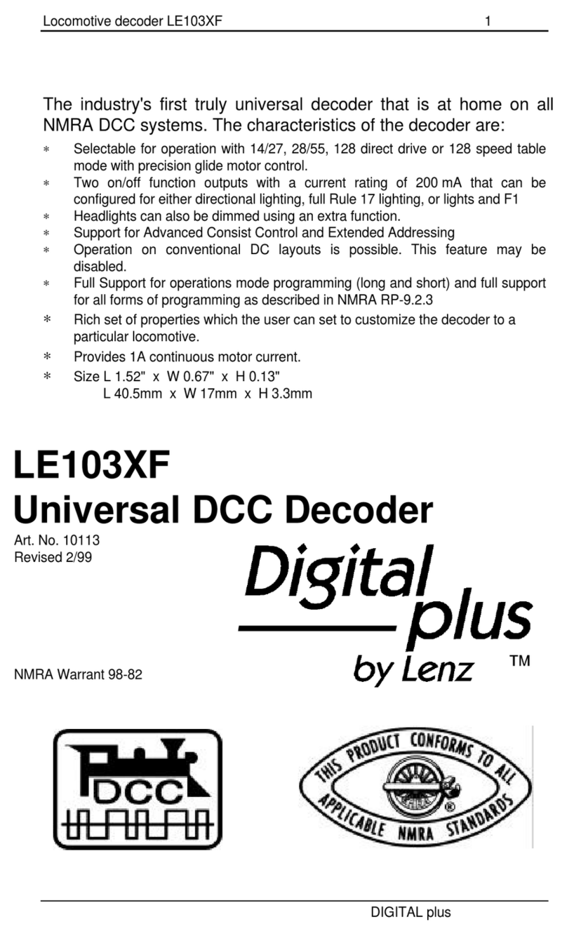 Lenz Digital Plus LE103XF User manual