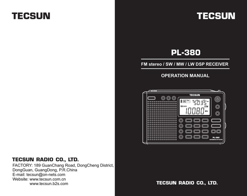 Tecsun PL-380 Operation manual