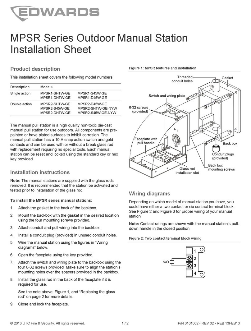 Edwards MPSR Series Installation sheet