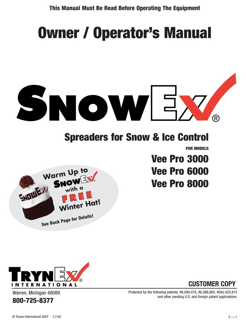 Trynex SnowEx Vee Pro 3000 Owner's manual