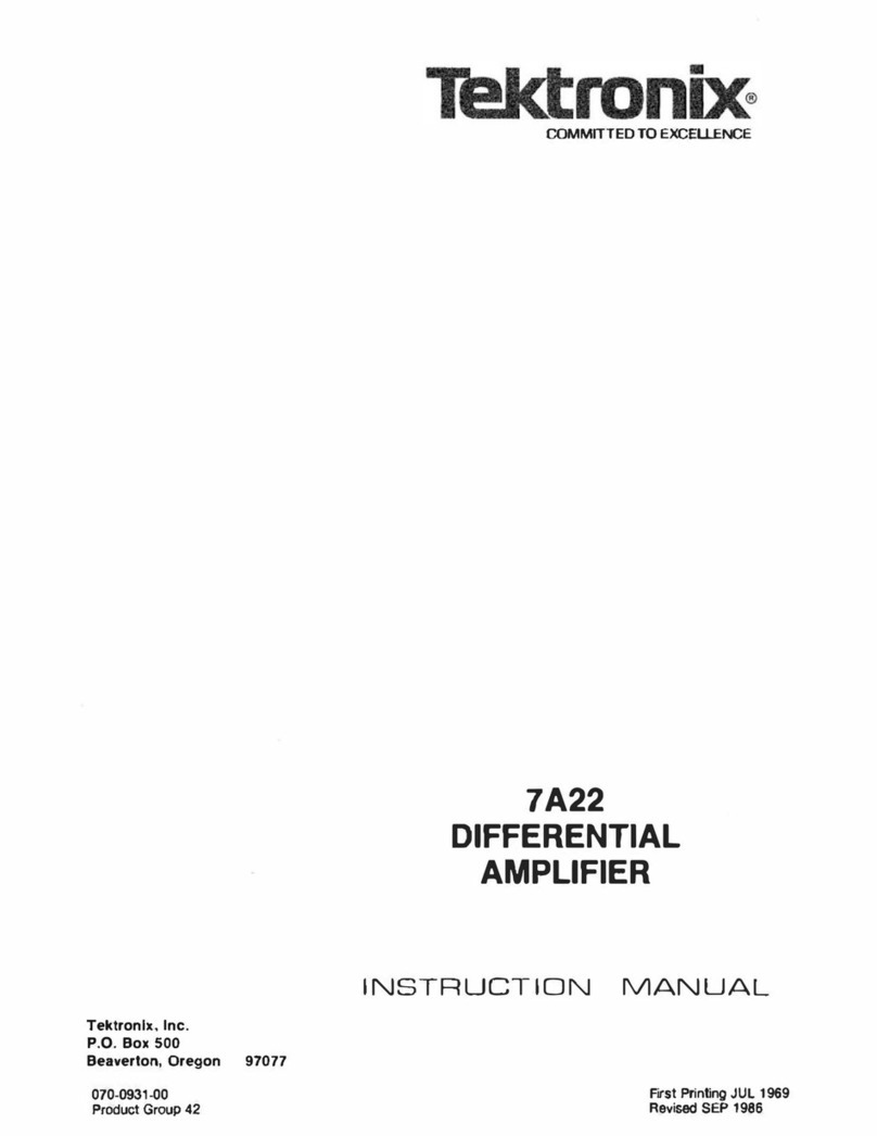 Tektronix 7A22 User manual