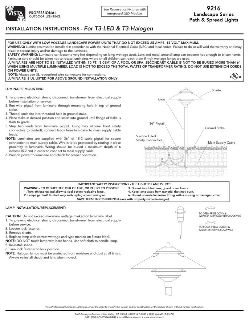 Vista 9216 Landscape Series User manual