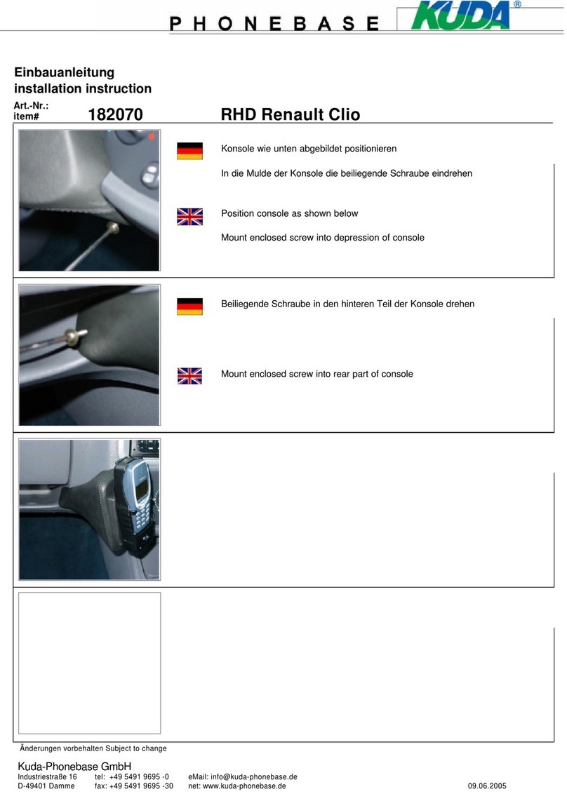 Kuda-Phonebase 182070 Installation instruction