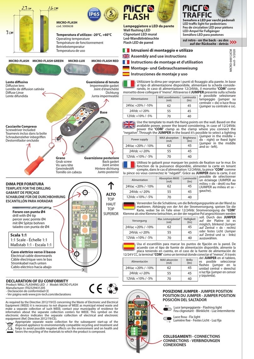JCM Technologies MICRO-FLASH Quick setup guide