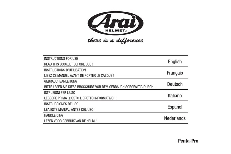 Arai Helmet Penta-Pro Instructions for use