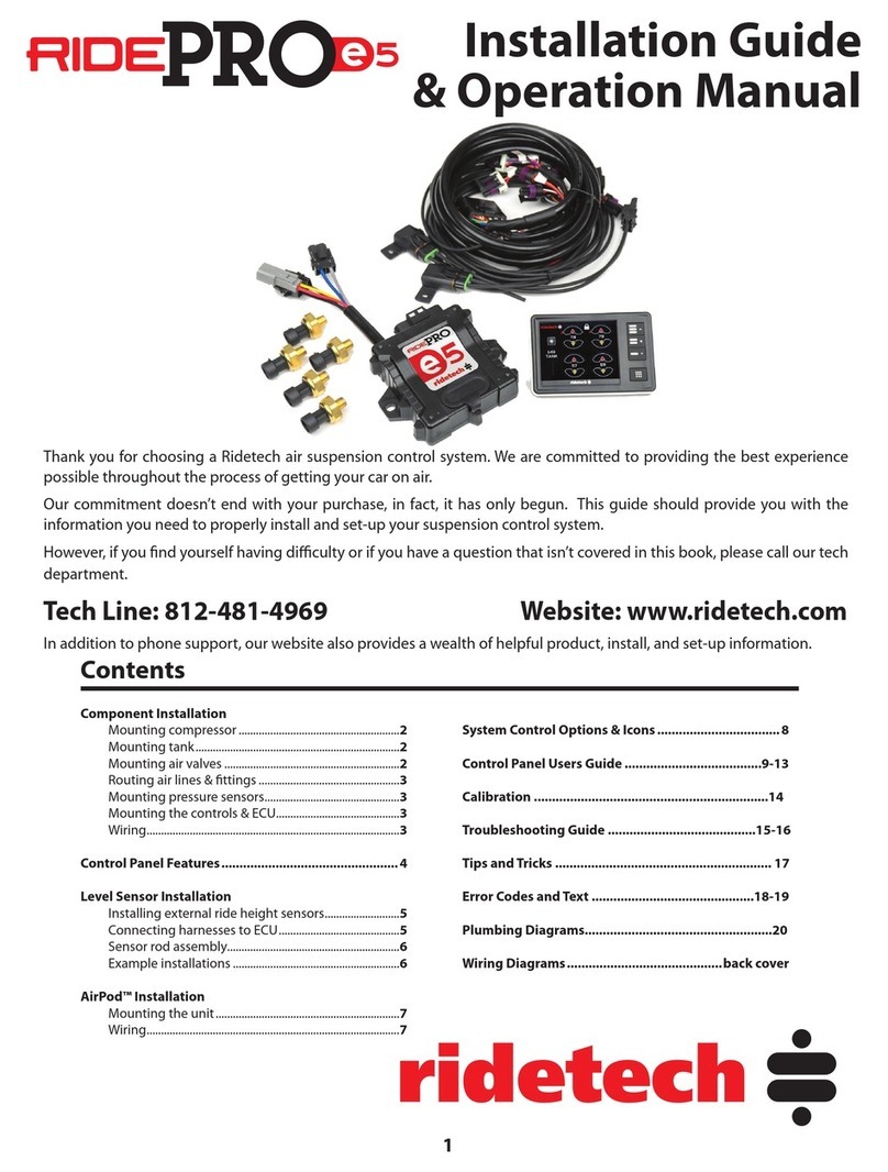 Ridetech RidePROe5 Installation guide & operation manual