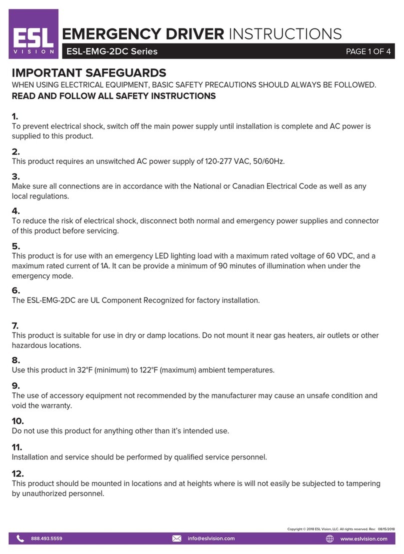 ESL ESL-EMG-2DC Series instructions