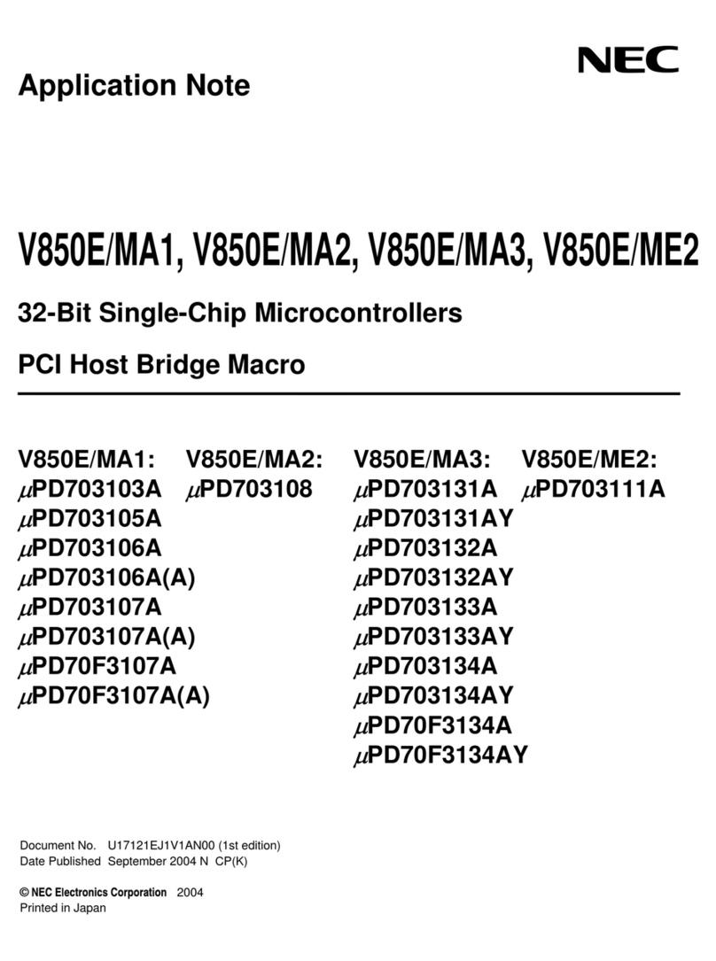 NEC V850E/MA1 Installation and operating instructions