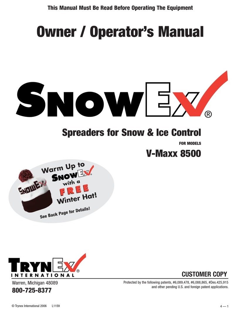 Trynex International SnowEx V-Maxx 8500 manual
