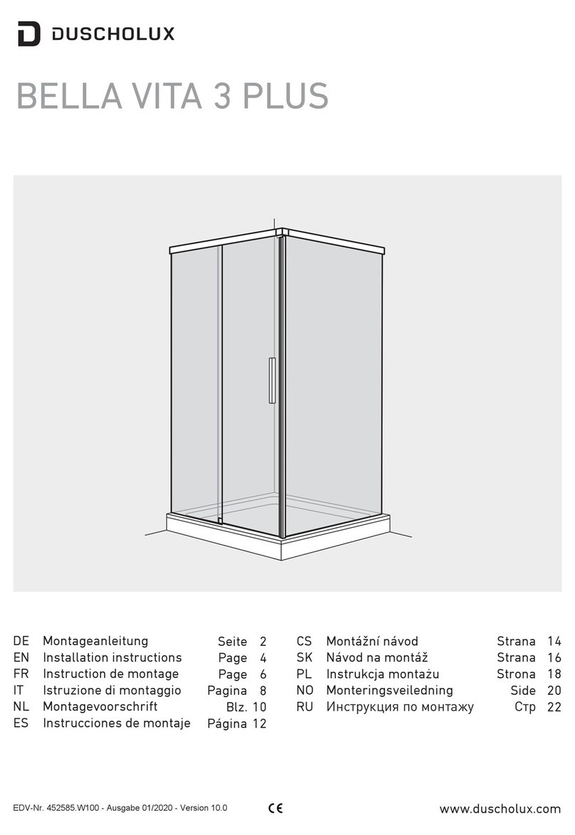 Duscholux BELLA VITA 3 PLUS installation instructions