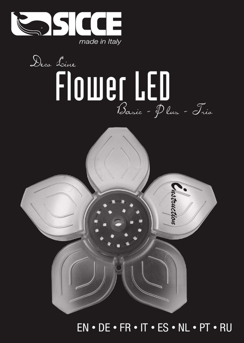 Sicce DECO PEBBLE VASE FLOWER LED PLUS manual