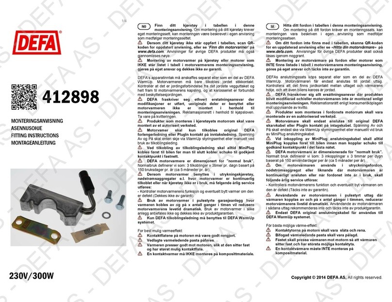 DEFA 412898 User manual