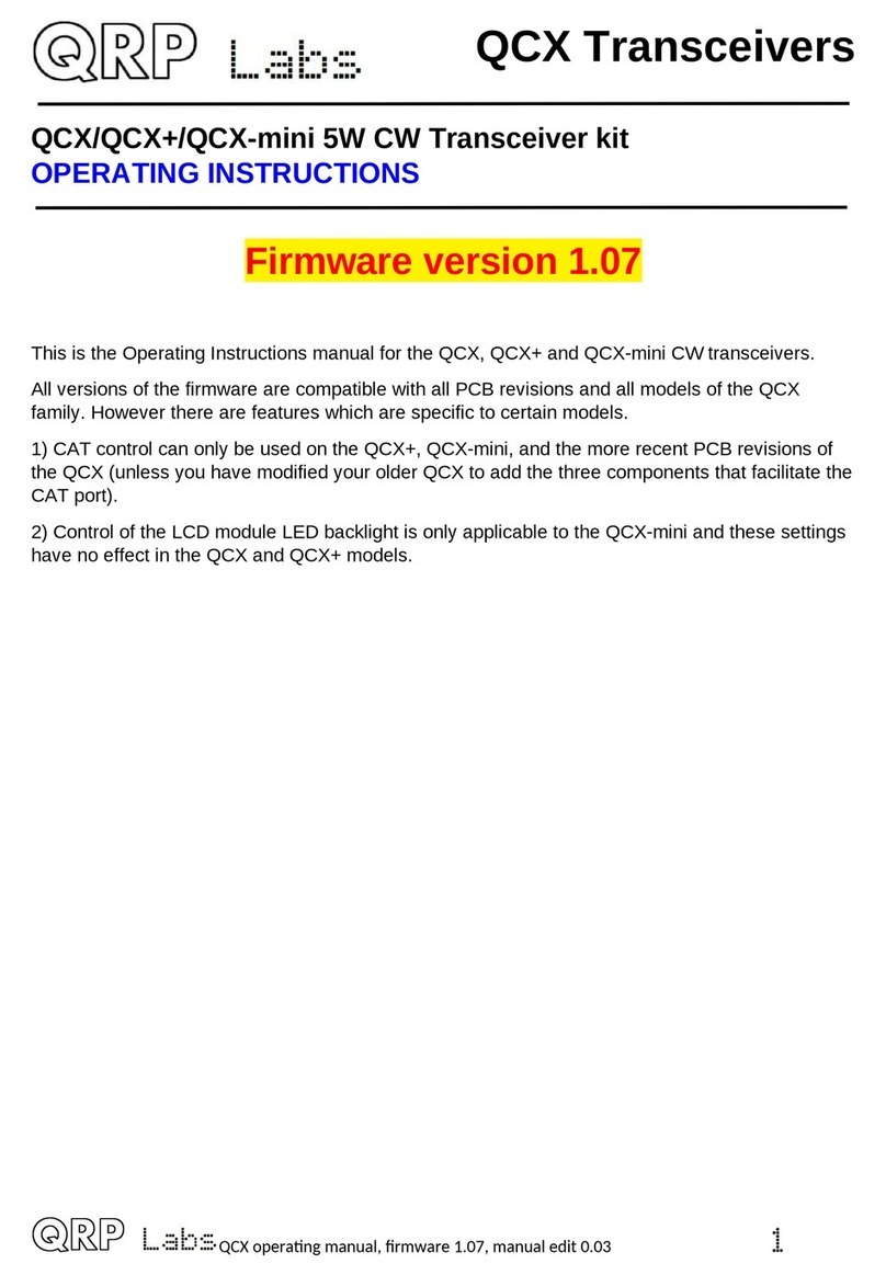 QRP Labs QCX operating instructions