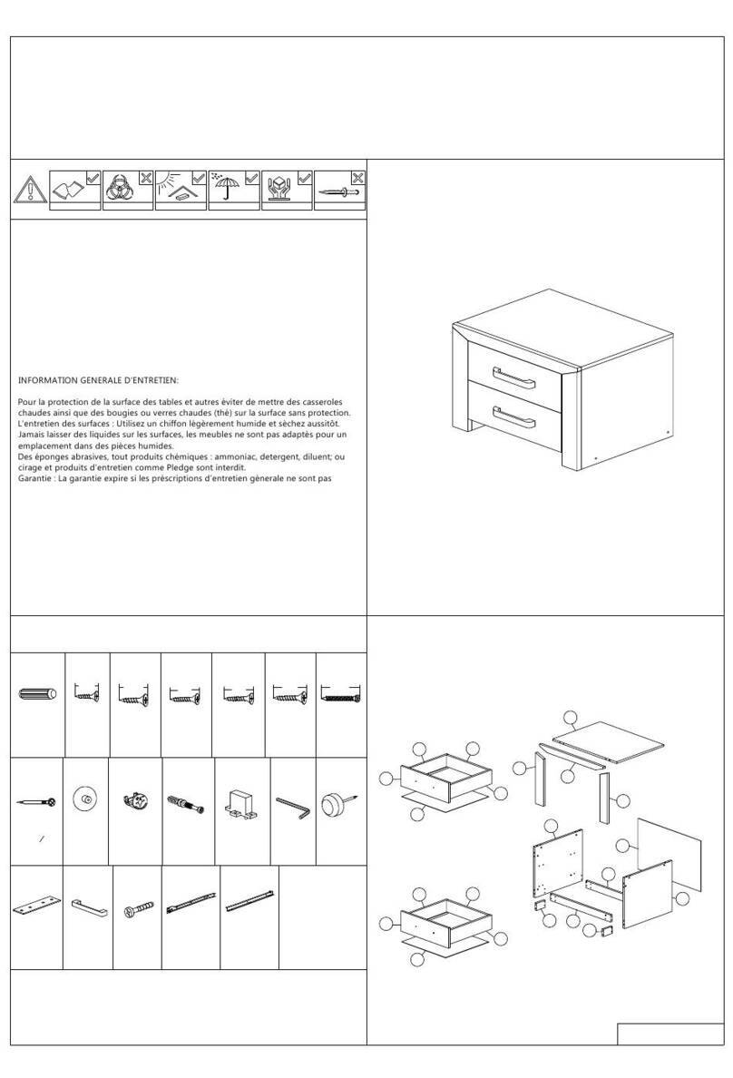Weba ELVIS NIGHT TABLE BST 5046-S5V User manual