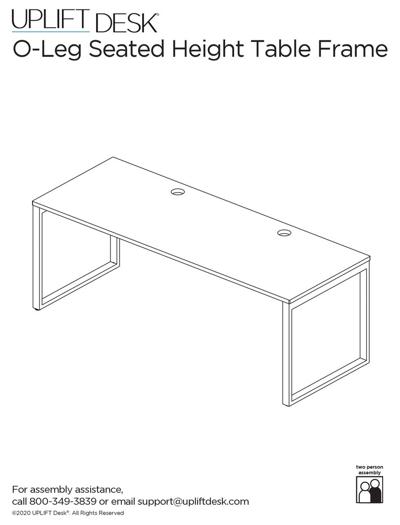 Uplift Desk O-Leg Seated Height Table Frame FRM405-BLK User manual Uplift Desk O-Leg Seated Height Table Frame FRM405-BLK User manual