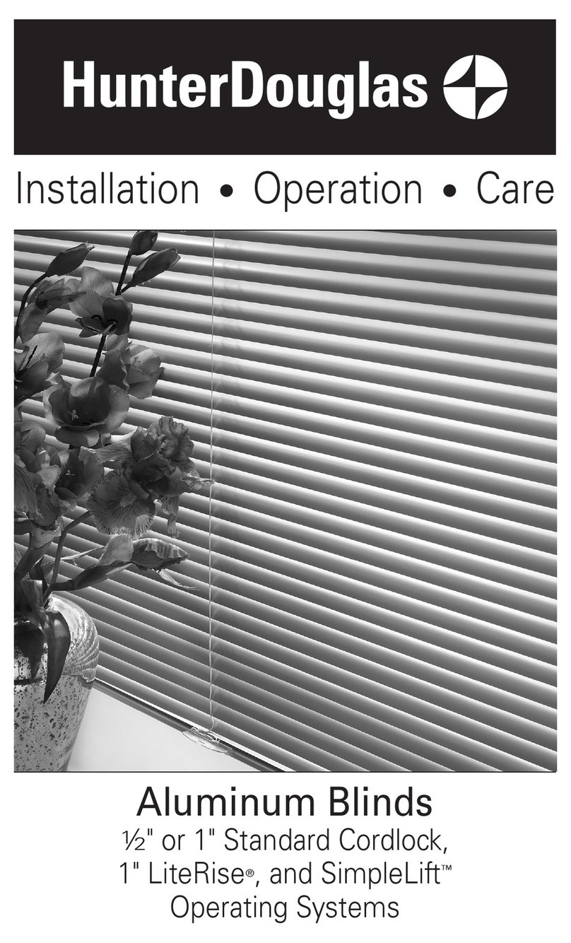 HunterDouglas Decor Standard Cordlock Owner's manual HunterDouglas Decor Standard Cordlock Owner's manual