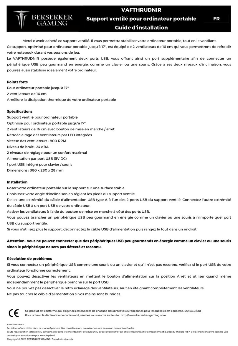 Berserker Gaming VAFTHRUDNIR User manual
