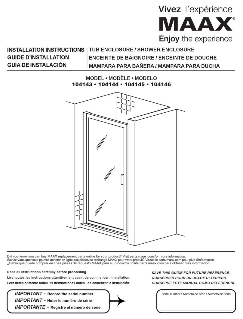 MAAX 104143 installation instructions