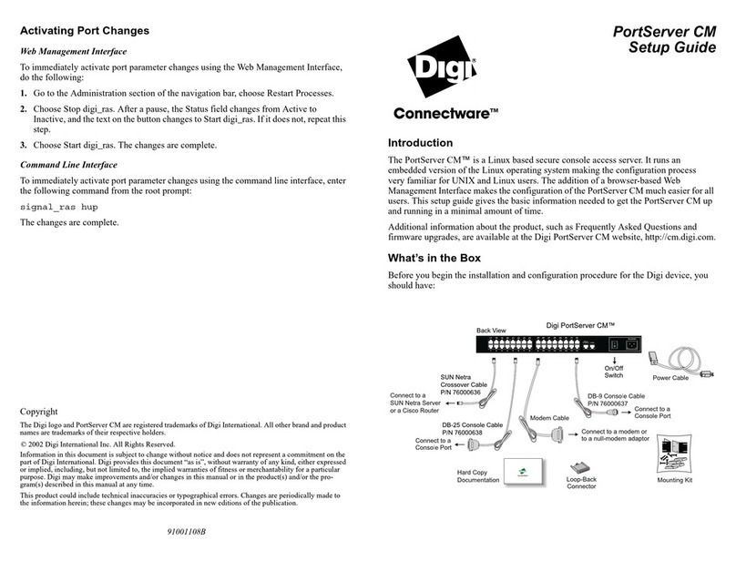 Digi Connectware Digi CM 16 Setup guide