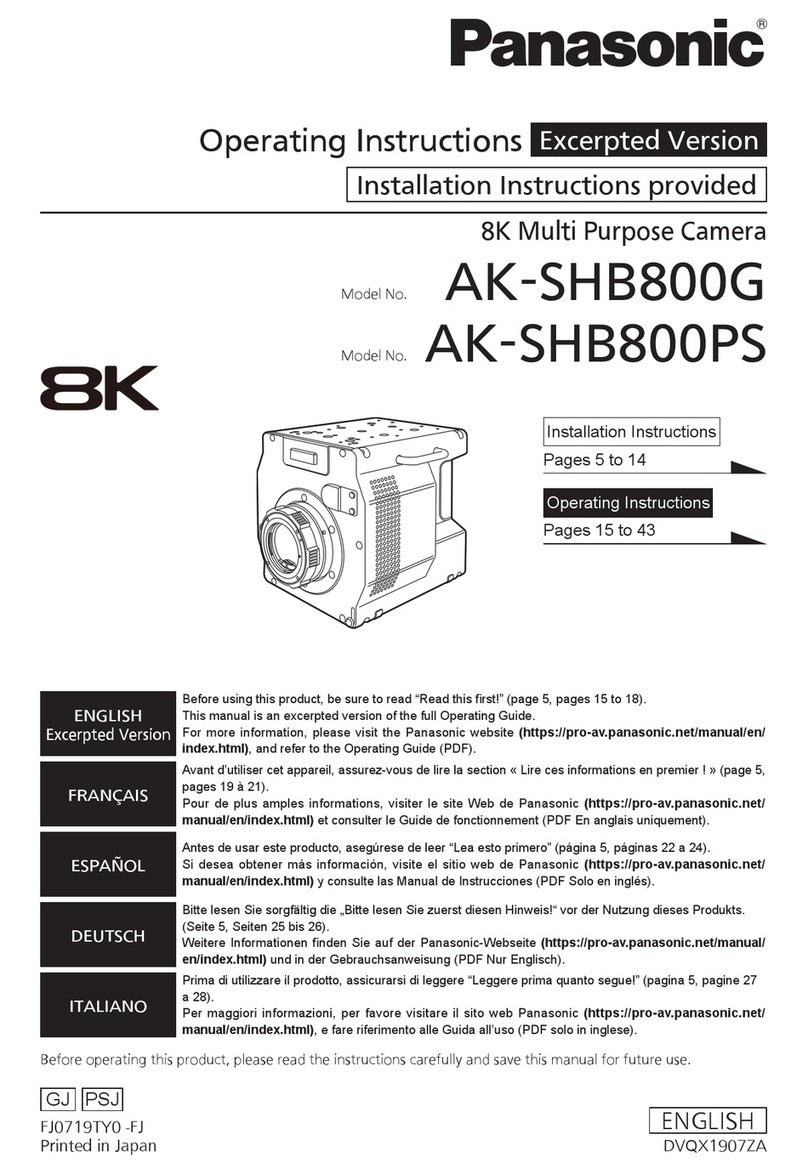 Panasonic AK-SHB800G User manual