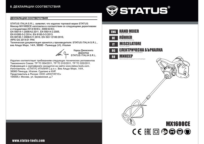 Status MX1600CE Original instructions