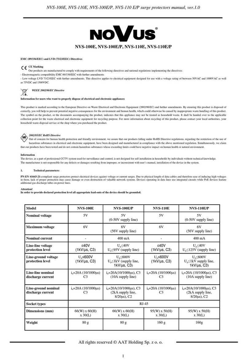 Novus NVS-100E manual