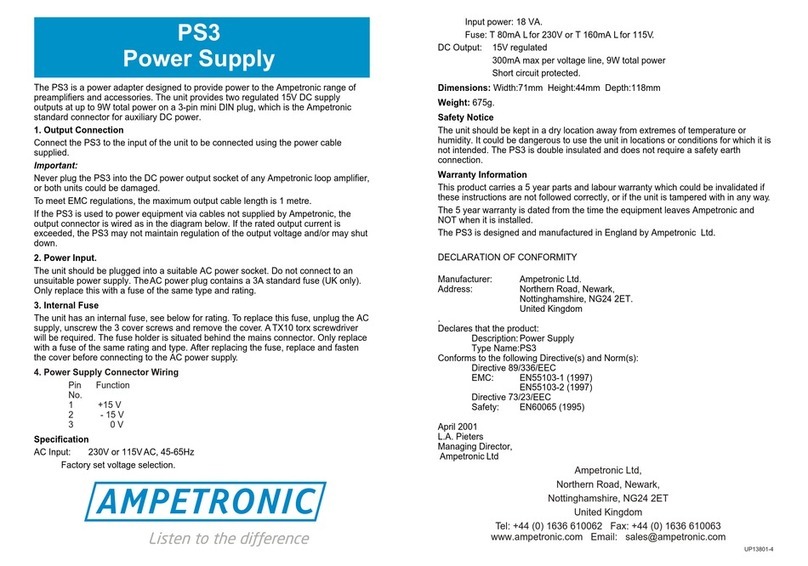 Ampetronic PS3 User manual
