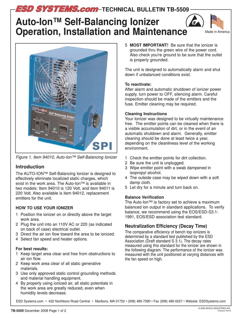 ESD SYSTEMS Auto-Ion Instruction Manual