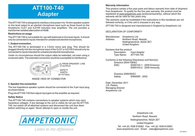 Ampetronic ATT100-T40 User manual