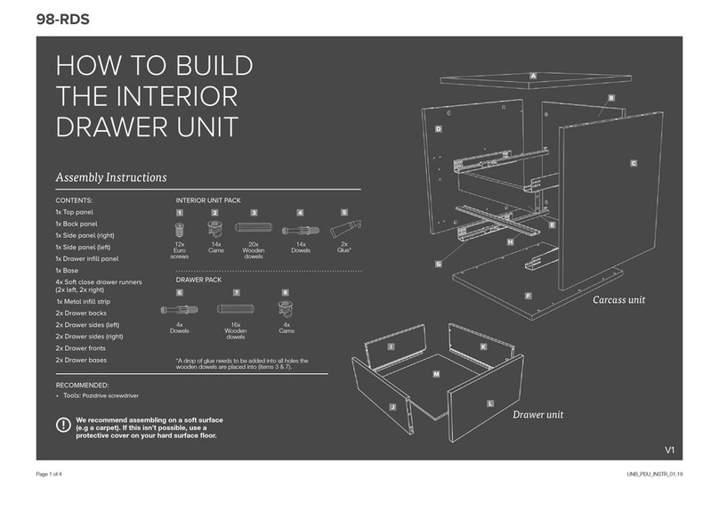 spaceslide INTERIOR DRAWER UNIT Assembly instructions spaceslide INTERIOR DRAWER UNIT Assembly instructions