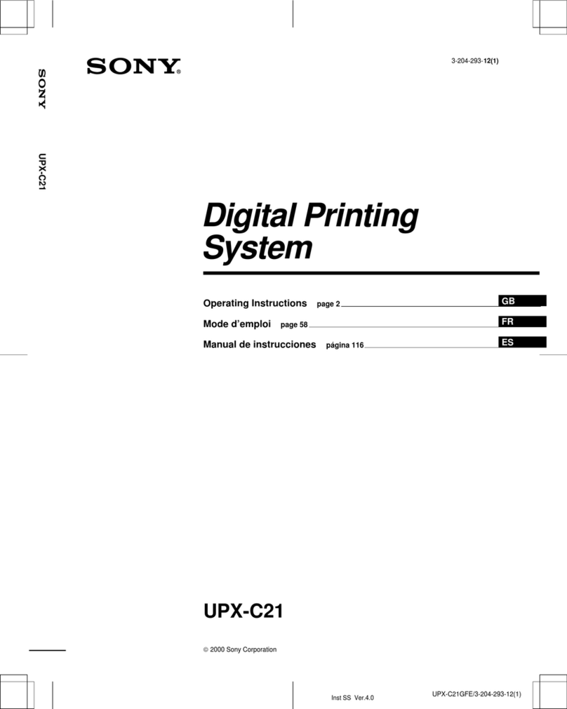 Sony UPX-C21 User manual