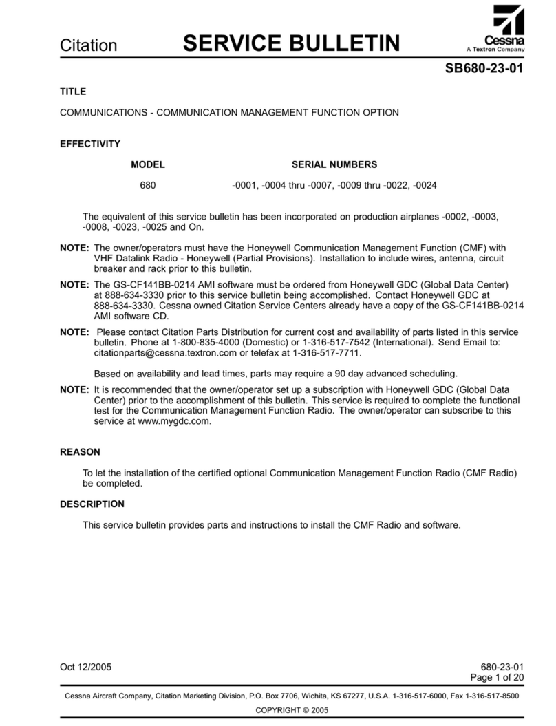 Textron Cessna 680-0001 Reference manual