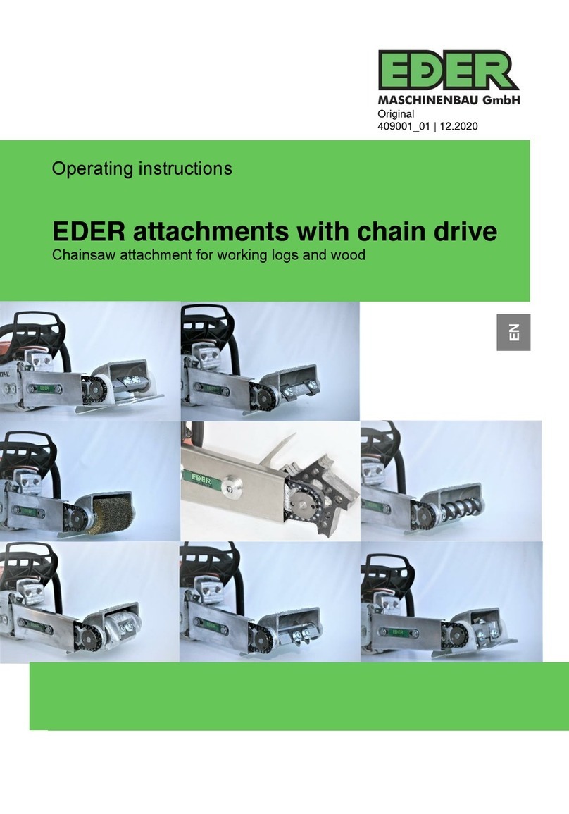 EDER Maschinenbau Bark Stripper ESG-C operating instructions