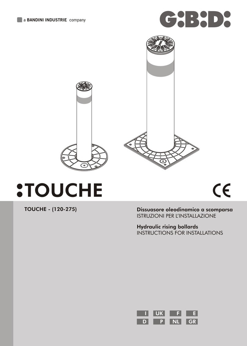 Bandini GIBIDI TOUCHE 120 Instructions for installations Bandini GIBIDI TOUCHE 120 Instructions for installations