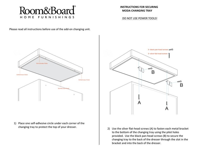 Room & Board Moda Changing Tray User manual Room & Board Moda Changing Tray User manual