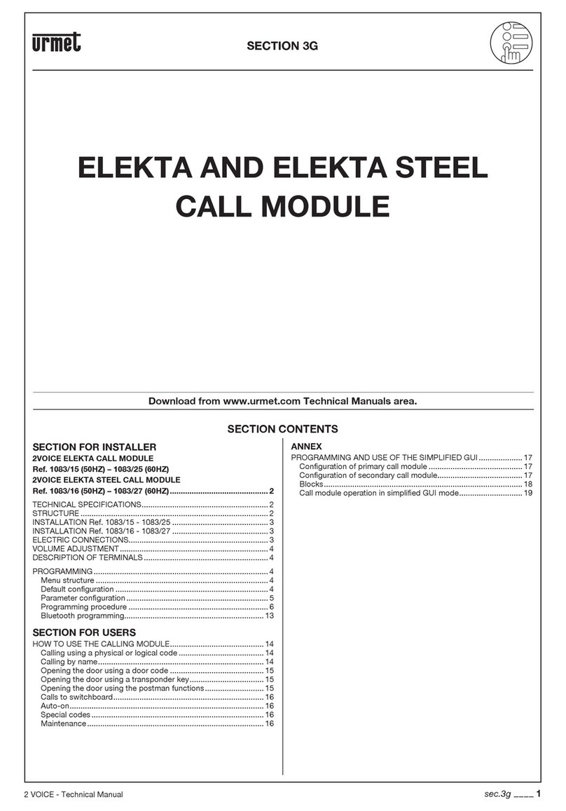 urmet domus elekta manual