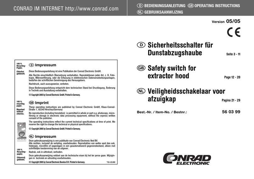 Conrad Electronic 56 03 99 operating instructions