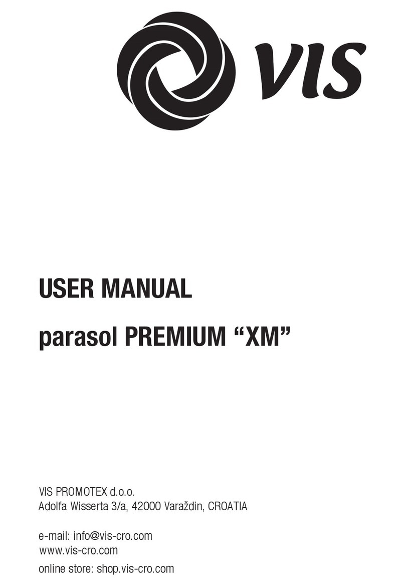 VIS Parasol PREMIUM XM user manual VIS Parasol PREMIUM XM user manual